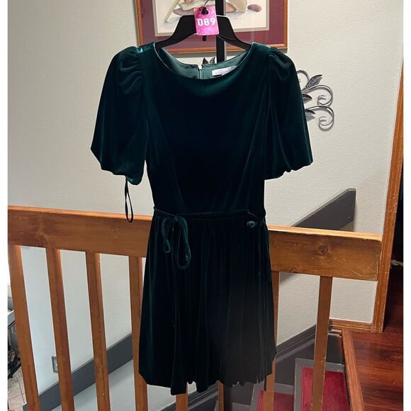 ANTONIO MELANI Dresses & Skirts - NWOY}T Antonio Melani Elegant Green Velvet Dress Size 4 #089